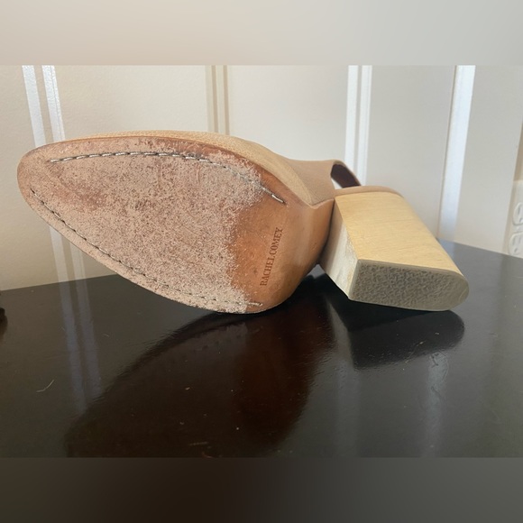 RACHEL COMEY size 8 tan leather sling backs with wooden heels. - Picture 7 of 7